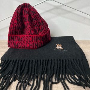 Moschino scarf and hat